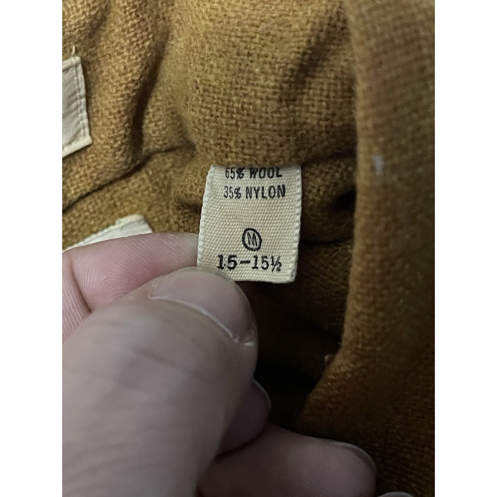 Holbrook Chinook Flannel Vintage 1970s Gold M 15 15 1/2 Wool Blend - Picture 3 of 10